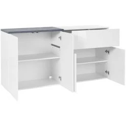 AHD AMAZING HOME DESIGN Buffet 4 Portes 1 Tiroir Entrée Salon 160cm Zet Strojk Ardesia 8 AHD AMAZING HOME DESIGN Buffet 4 Portes 1 Tiroir Entrée Salon 160cm Zet Strojk Ardesia -Buffet et enfilade Soldes 45683370 4