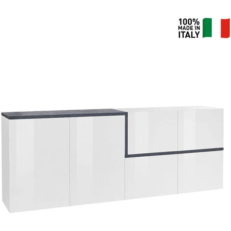 AHD AMAZING HOME DESIGN Buffet 210cm 6 Portes Entrée Salle À Manger Zet Fabrik Ardesia L 2 AHD AMAZING HOME DESIGN Buffet 210cm 6 Portes Entrée Salle À Manger Zet Fabrik Ardesia L – Image 2