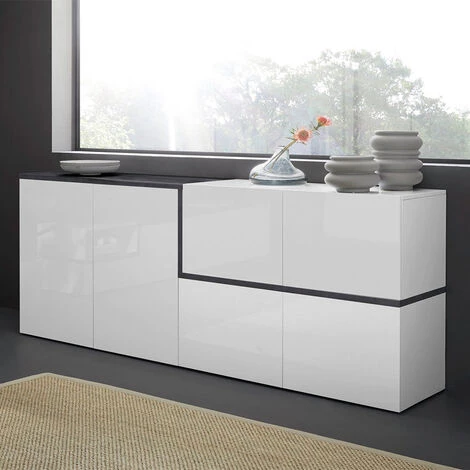 AHD AMAZING HOME DESIGN Buffet 210cm 6 Portes Entrée Salle À Manger Zet Fabrik Ardesia L 5 AHD AMAZING HOME DESIGN Buffet 210cm 6 Portes Entrée Salle À Manger Zet Fabrik Ardesia L – Image 5