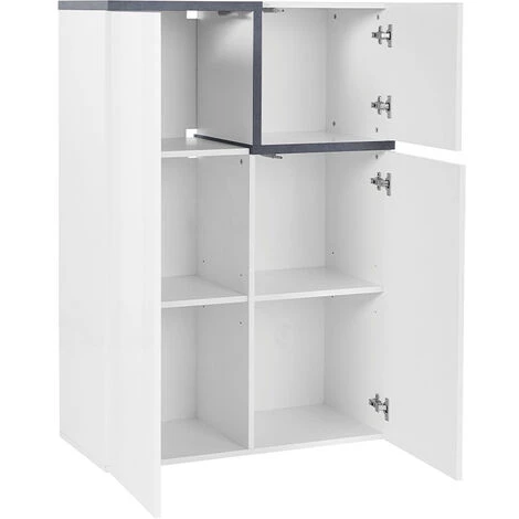 AHD AMAZING HOME DESIGN Buffet 3 Portes 80cm Entrée Design Moderne Zet Vaux Ardesia 4 AHD AMAZING HOME DESIGN Buffet 3 Portes 80cm Entrée Design Moderne Zet Vaux Ardesia – Image 4