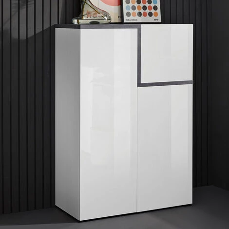 AHD AMAZING HOME DESIGN Buffet 3 Portes 80cm Entrée Design Moderne Zet Vaux Ardesia 5 AHD AMAZING HOME DESIGN Buffet 3 Portes 80cm Entrée Design Moderne Zet Vaux Ardesia – Image 5