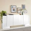 AHD AMAZING HOME DESIGN Buffet Design Moderne 210cm 6 Portes Salon Pillon Fabrik