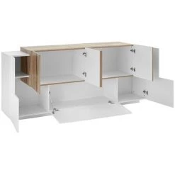 AHD AMAZING HOME DESIGN Buffet Salon Design 220cm Blanc Brillant Bois New Coro Kommode 8 AHD AMAZING HOME DESIGN Buffet Salon Design 220cm Blanc Brillant Bois New Coro Kommode -Buffet et enfilade Soldes 45683423 4