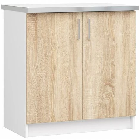 HUCOCO ASTRA - Meuble De Cuisine Bas Style Moderne - 80x82x44.5 - 2 Portes - Sonoma 1 HUCOCO ASTRA - Meuble De Cuisine Bas Style Moderne - 80x82x44.5 - 2 Portes - Sonoma
