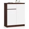 HUCOCO ELLIS - Buffet Style Moderne Salon/bureau - 80x99x40 - 2 Portes+1 Tiroir - Meuble De Salon - Blanc