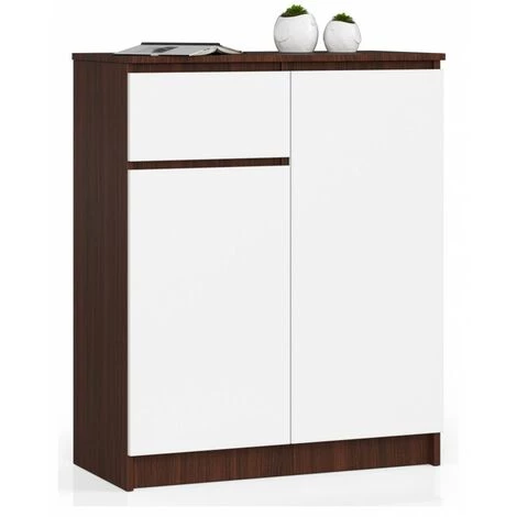 HUCOCO ELLIS - Buffet Style Moderne Salon/bureau - 80x99x40 - 2 Portes+1 Tiroir - Meuble De Salon - Blanc 1 HUCOCO ELLIS - Buffet Style Moderne Salon/bureau - 80x99x40 - 2 Portes+1 Tiroir - Meuble De Salon - Blanc