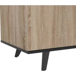 DANSMAMAISON Buffet 3 Portes 3 Niches Chêne/Noir - AVIGNON - L 161 X L 44 X H 73 Cm - Bois 9 DANSMAMAISON Buffet 3 Portes 3 Niches Chêne/Noir - AVIGNON - L 161 X L 44 X H 73 Cm - Bois -Buffet et enfilade Soldes 45792536 5