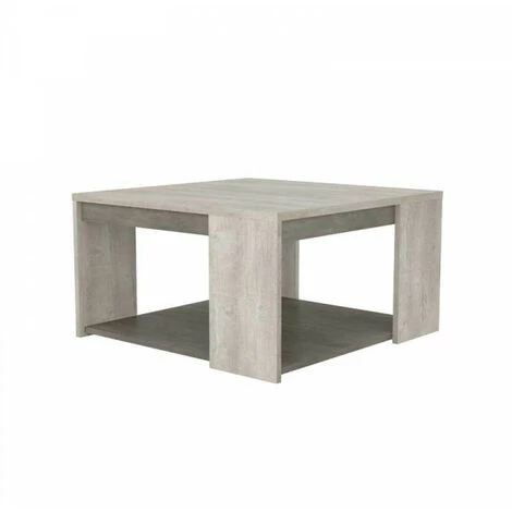 DANSMAMAISON Table Basse Carrée Double Plateaux - LYON - L 80 X L 80 X H 44 Cm - Bois Clair 2 DANSMAMAISON Table Basse Carrée Double Plateaux - LYON - L 80 X L 80 X H 44 Cm - Bois Clair – Image 2
