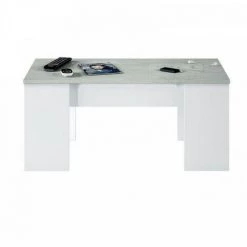 DANSMAMAISON Table Basse Relevable Blanc/Béton Ciré Clair - OXNARD - L 100 X L 50 X H 45 Cm - Blanc 7 DANSMAMAISON Table Basse Relevable Blanc/Béton Ciré Clair - OXNARD - L 100 X L 50 X H 45 Cm - Blanc -Buffet et enfilade Soldes 45792580 3