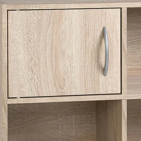 DANSMAMAISON Meuble De Rangement 4 Niches 2 Portes Chêne - COMBI - L 62 X L 29 X H 80 Cm - Bois 2 DANSMAMAISON Meuble De Rangement 4 Niches 2 Portes Chêne - COMBI - L 62 X L 29 X H 80 Cm - Bois – Image 2