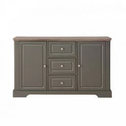 DANSMAMAISON Buffet 2 Portes 3 Tiroirs Taupe/Chêne - DUNE - L 138 X L 39 X H 83 Cm - Taupe 8 DANSMAMAISON Buffet 2 Portes 3 Tiroirs Taupe/Chêne - DUNE - L 138 X L 39 X H 83 Cm - Taupe -Buffet et enfilade Soldes 45793058 4