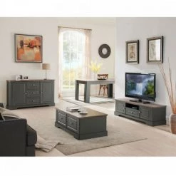 DANSMAMAISON Buffet 2 Portes 3 Tiroirs Taupe/Chêne - DUNE - L 138 X L 39 X H 83 Cm - Taupe 9 DANSMAMAISON Buffet 2 Portes 3 Tiroirs Taupe/Chêne - DUNE - L 138 X L 39 X H 83 Cm - Taupe -Buffet et enfilade Soldes 45793058 5