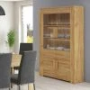 DANSMAMAISON Argentier 4 Portes Chêne Miel - FRUITA - L 120 X L 47 X H 195 Cm - Bois