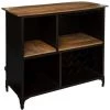 Meuble Bar / Buffet En Fer Coloris Noir - Longueur 110 X Profondeur 50 X Hauteur 104 Cm -PEGANE-