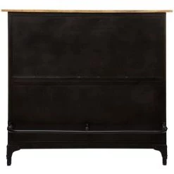 Meuble Bar / Buffet En Fer Coloris Noir - Longueur 110 X Profondeur 50 X Hauteur 104 Cm -PEGANE- 8 Meuble Bar / Buffet En Fer Coloris Noir - Longueur 110 X Profondeur 50 X Hauteur 104 Cm -PEGANE- -Buffet et enfilade Soldes 45838396 4