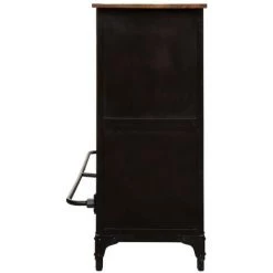 Meuble Bar / Buffet En Fer Coloris Noir - Longueur 110 X Profondeur 50 X Hauteur 104 Cm -PEGANE- 9 Meuble Bar / Buffet En Fer Coloris Noir - Longueur 110 X Profondeur 50 X Hauteur 104 Cm -PEGANE- -Buffet et enfilade Soldes 45838396 5