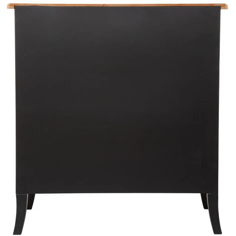 Buffet 2 Portes + 2 Tiroirs Coloris Noir - Longueur 80 X Profondeur 40 X Hauteur 85 Cm -PEGANE- 4 Buffet 2 Portes + 2 Tiroirs Coloris Noir - Longueur 80 X Profondeur 40 X Hauteur 85 Cm -PEGANE- – Image 4