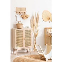 Buffet En Bois Avec 2 Portes En Bois Ralik Design SKLUM Bois De Paulownia - Osier Bois Naturel - Bois Naturel Bois Naturel -Buffet et enfilade Soldes 45892177 3