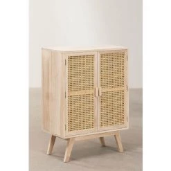 Buffet En Bois Avec 2 Portes En Bois Ralik Design SKLUM Bois De Paulownia - Osier Bois Naturel - Bois Naturel Bois Naturel -Buffet et enfilade Soldes 45892177 4