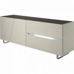 AUTRES Enfilade - Blanc - 3 Portes Et 1 Tiroir - COOPER - L160 X P50 X H46 Cm