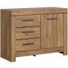 HUCOCO WIBORG - Buffet Style Moderne Salon/chambre/salle à Manger - 112x85x45 - 4 Tiroirs+1 Porte - Bois