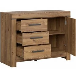 HUCOCO WIBORG - Buffet Style Moderne Salon/chambre/salle à Manger - 112x85x45 - 4 Tiroirs+1 Porte - Bois 5 HUCOCO WIBORG - Buffet Style Moderne Salon/chambre/salle à Manger - 112x85x45 - 4 Tiroirs+1 Porte - Bois -Buffet et enfilade Soldes 46050680 3