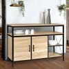 IDMARKET Buffet Bas 2 Portes DETROIT Design Industriel