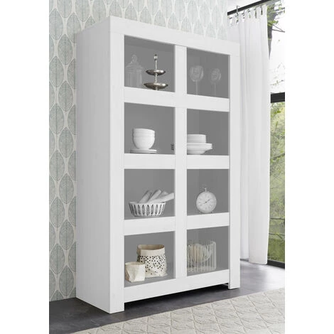 TFT HOME FURNITURE Buffet/Bibliothèque PANAMA Blanc 2 TFT HOME FURNITURE Buffet/Bibliothèque PANAMA Blanc – Image 2