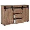 IPERBRIKO Buffet Chêne Country 2 Portes Coulissantes Réversibles Marrakech 140x40xh.87 Cm