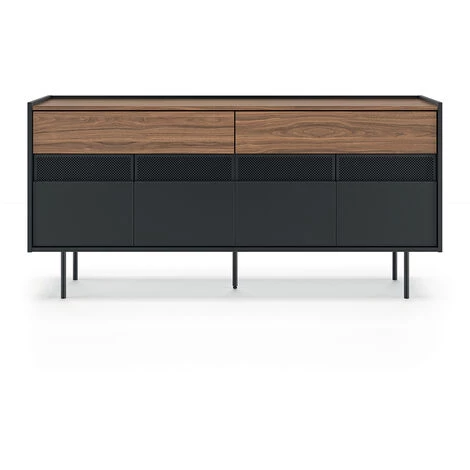 TEMAHOME - Buffet RADIO Noyer Et Noir Laqué - Noce E Lacca Nera 1 TEMAHOME - Buffet RADIO Noyer Et Noir Laqué - Noce E Lacca Nera