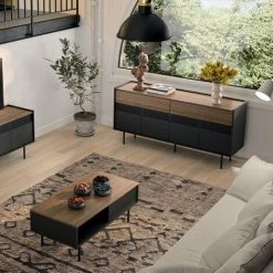 TEMAHOME - Buffet RADIO Noyer Et Noir Laqué - Noce E Lacca Nera 7 TEMAHOME - Buffet RADIO Noyer Et Noir Laqué - Noce E Lacca Nera -Buffet et enfilade Soldes 46476220 4