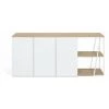 TEMAHOME - Buffet ALBI Chêne Clair Et Blanc Laqué - Rovere Chiaro E Lacca Bianca