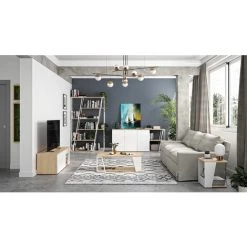 TEMAHOME - Buffet ALBI Chêne Clair Et Blanc Laqué - Rovere Chiaro E Lacca Bianca -Buffet et enfilade Soldes 46476961 4