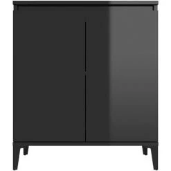 ASUPERMALL Buffet Noir Brillant 60x35x70 Cm Agglomere -Buffet et enfilade Soldes 46890445 5