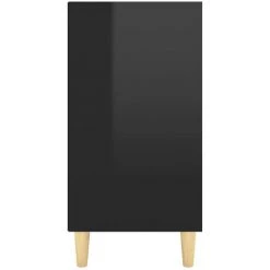 ASUPERMALL Buffet Noir Brillant 103,5x35x70 Cm Agglomere 9 ASUPERMALL Buffet Noir Brillant 103,5x35x70 Cm Agglomere -Buffet et enfilade Soldes 46890463 5