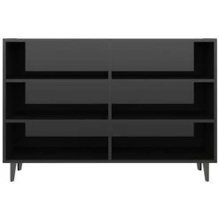 ASUPERMALL Buffet Noir Brillant 103,5x35x70 Cm Agglomere 8 ASUPERMALL Buffet Noir Brillant 103,5x35x70 Cm Agglomere -Buffet et enfilade Soldes 46890468 4
