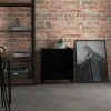 ASUPERMALL Buffet Noir 60x35x69 Cm Agglomere