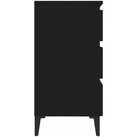 ASUPERMALL Buffet Noir 60x35x69 Cm Agglomere 5 ASUPERMALL Buffet Noir 60x35x69 Cm Agglomere – Image 5