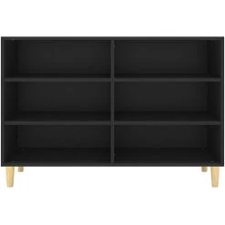ASUPERMALL Buffet Noir 103,5x35x70 Cm Agglomere 8 ASUPERMALL Buffet Noir 103,5x35x70 Cm Agglomere -Buffet et enfilade Soldes 46890497 4