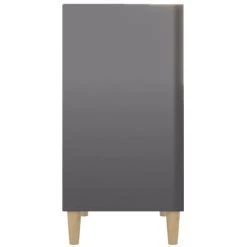 ASUPERMALL Buffet Gris Brillant 57x35x70 Cm Agglomere -Buffet et enfilade Soldes 46890550 5