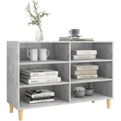 ASUPERMALL Buffet Gris Beton 103,5x35x70 Cm Agglomere 7 ASUPERMALL Buffet Gris Beton 103,5x35x70 Cm Agglomere -Buffet et enfilade Soldes 46890603 3