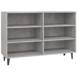 ASUPERMALL Buffet Gris Beton 103,5x35x70 Cm Agglomere -Buffet et enfilade Soldes 46890609 2