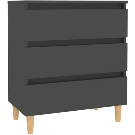 ASUPERMALL Buffet Gris 60x35x69 Cm Agglomere 2 ASUPERMALL Buffet Gris 60x35x69 Cm Agglomere – Image 2