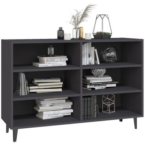 ASUPERMALL Buffet Gris 103,5x35x70 Cm Agglomere 3 ASUPERMALL Buffet Gris 103,5x35x70 Cm Agglomere – Image 3