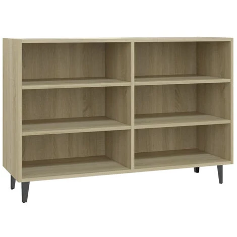 ASUPERMALL Buffet Chene Sonoma 103,5x35x70 Cm Agglomere 2 ASUPERMALL Buffet Chene Sonoma 103,5x35x70 Cm Agglomere â Image 2