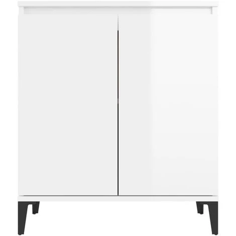 ASUPERMALL Buffet Blanc Brillant 60x35x70 Cm Agglomere 5 ASUPERMALL Buffet Blanc Brillant 60x35x70 Cm Agglomere – Image 5