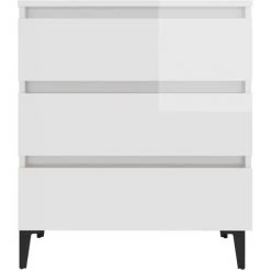 ASUPERMALL Buffet Blanc Brillant 60x35x69 Cm Agglomere 8 ASUPERMALL Buffet Blanc Brillant 60x35x69 Cm Agglomere -Buffet et enfilade Soldes 46890709 4