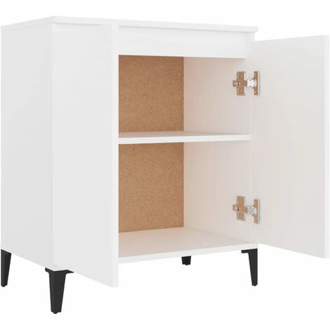 ASUPERMALL Buffet Blanc 60x35x70 Cm Agglomere 4 ASUPERMALL Buffet Blanc 60x35x70 Cm Agglomere – Image 4