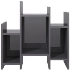 ASUPERMALL Armoire Laterale Gris Brillant 60x26x60 Cm Agglomere -Buffet et enfilade Soldes 46891239 5