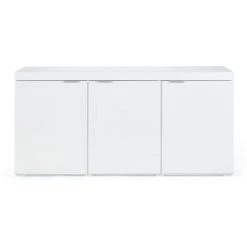 IDMARKET Buffet Contemporain PORTLAND 3 Portes Blanc -Buffet et enfilade Soldes 47138397 5